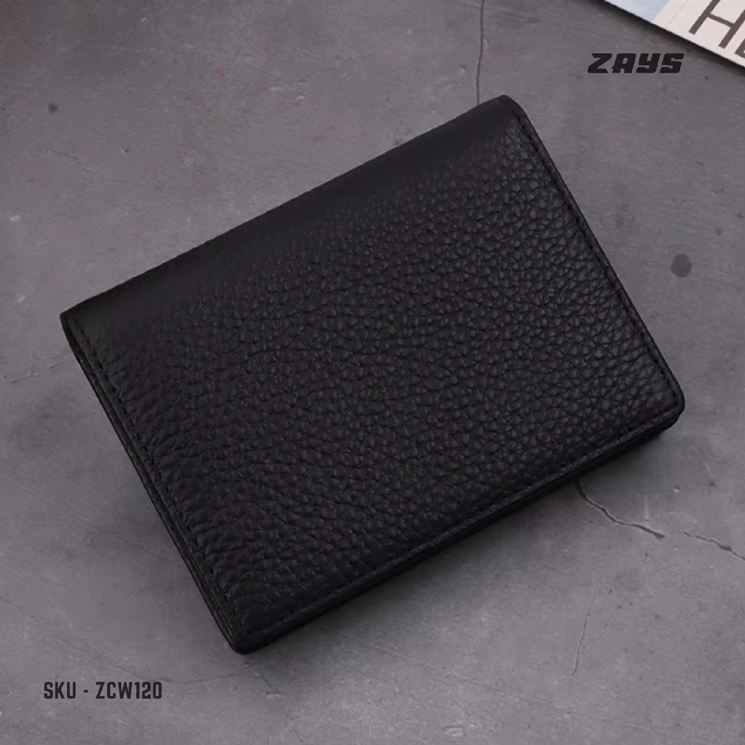 Zays Premium Leather Handcrafted Card Holder Mini Wallet