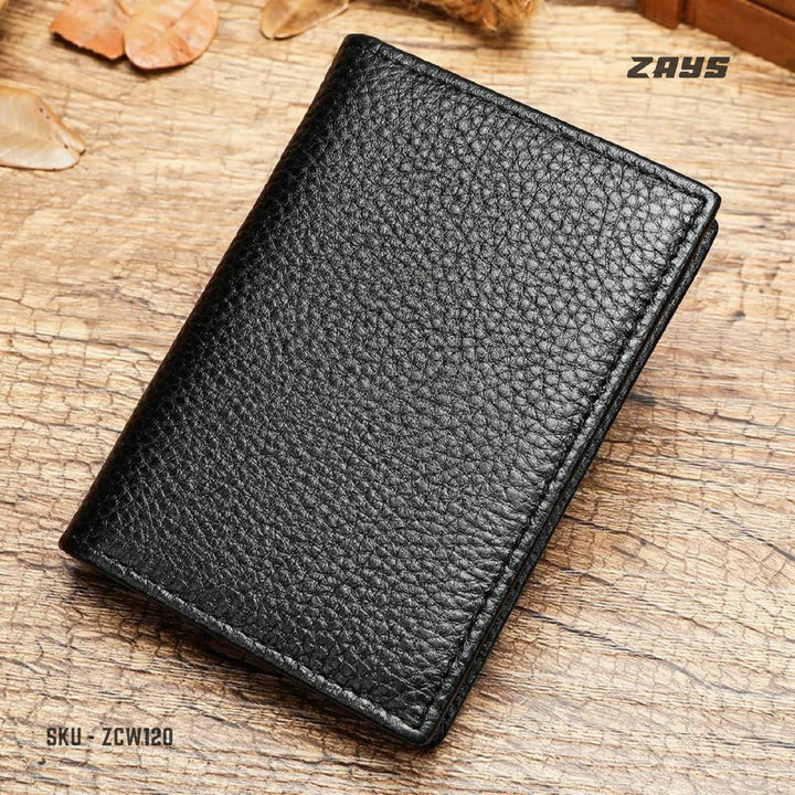 Zays Premium Leather Handcrafted Card Holder Mini Wallet