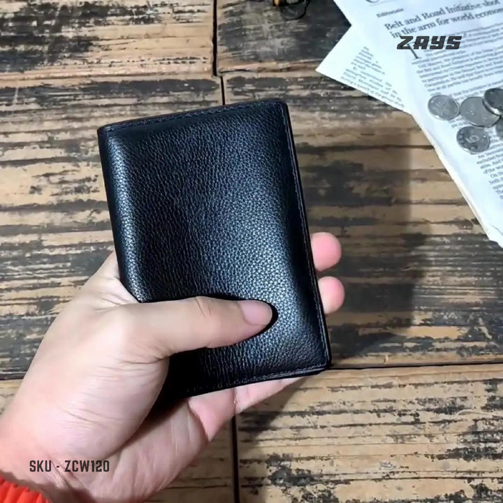 Zays Premium Leather Handcrafted Card Holder Mini Wallet