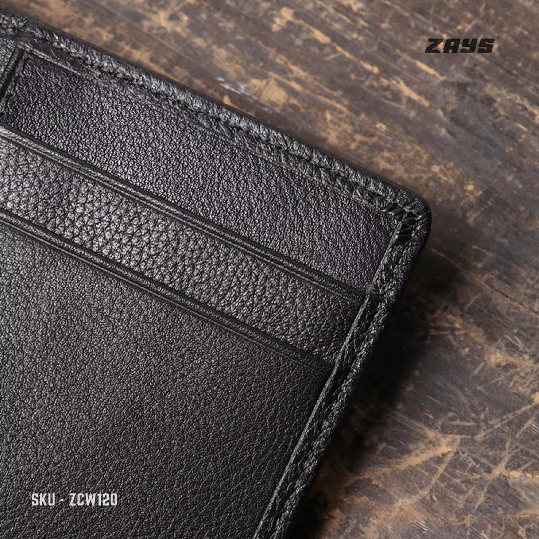 Zays Premium Leather Handcrafted Card Holder Mini Wallet