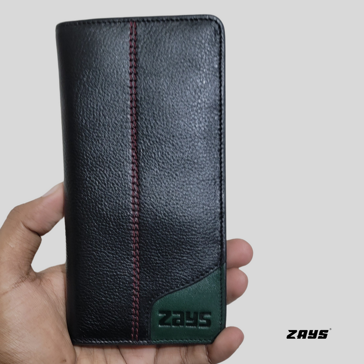 Zays Genuine Leather Long Wallet for Men & Women | Slim, Stylish & Durable Card Holder with Multiple Pockets