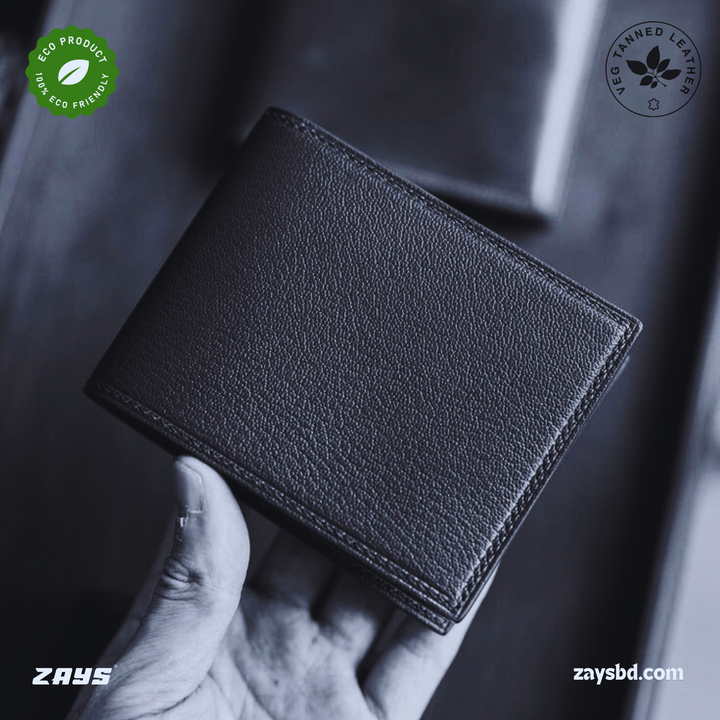 Zays Premium Handcrafted Slim Bifold Eco-friendly Leather Short Wallet for Unisex