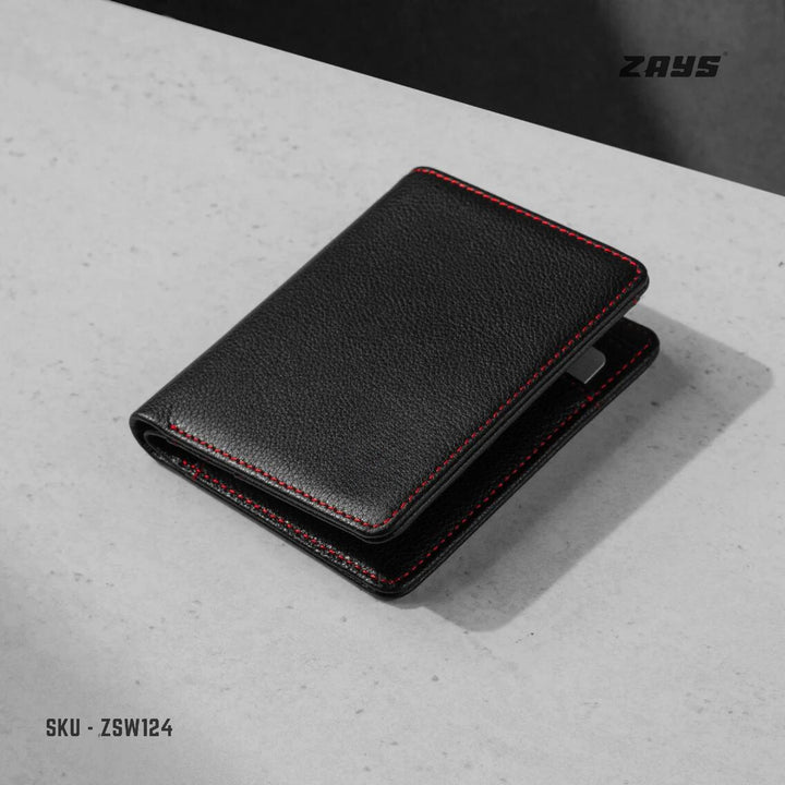 ZAYS Premium Handcrafted Slim Bifold Leather Short Wallet for Men & Women - Personalized Top-Grain Leather Wallet - Compact, Durable & Stylish