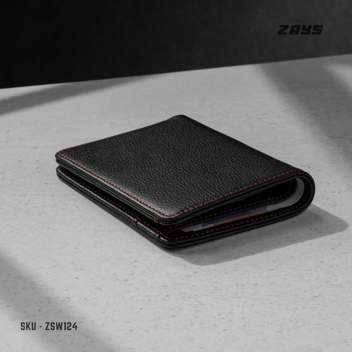 ZAYS Premium Handcrafted Slim Bifold Leather Short Wallet for Men & Women - Personalized Top-Grain Leather Wallet - Compact, Durable & Stylish