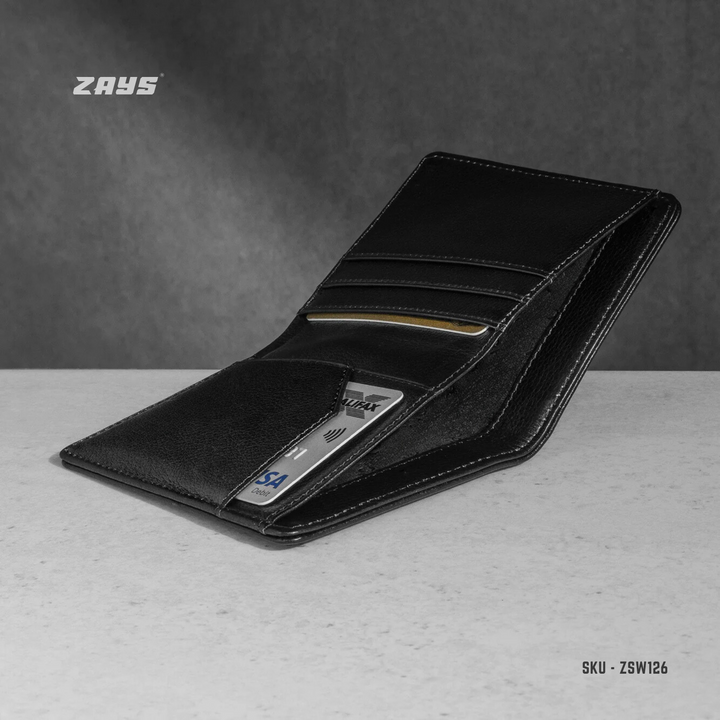 ZAYS Premium Handcrafted Slim Bifold Leather Short Wallet for Men & Women - Personalized Top-Grain Leather Wallet - Compact, Durable & Stylish