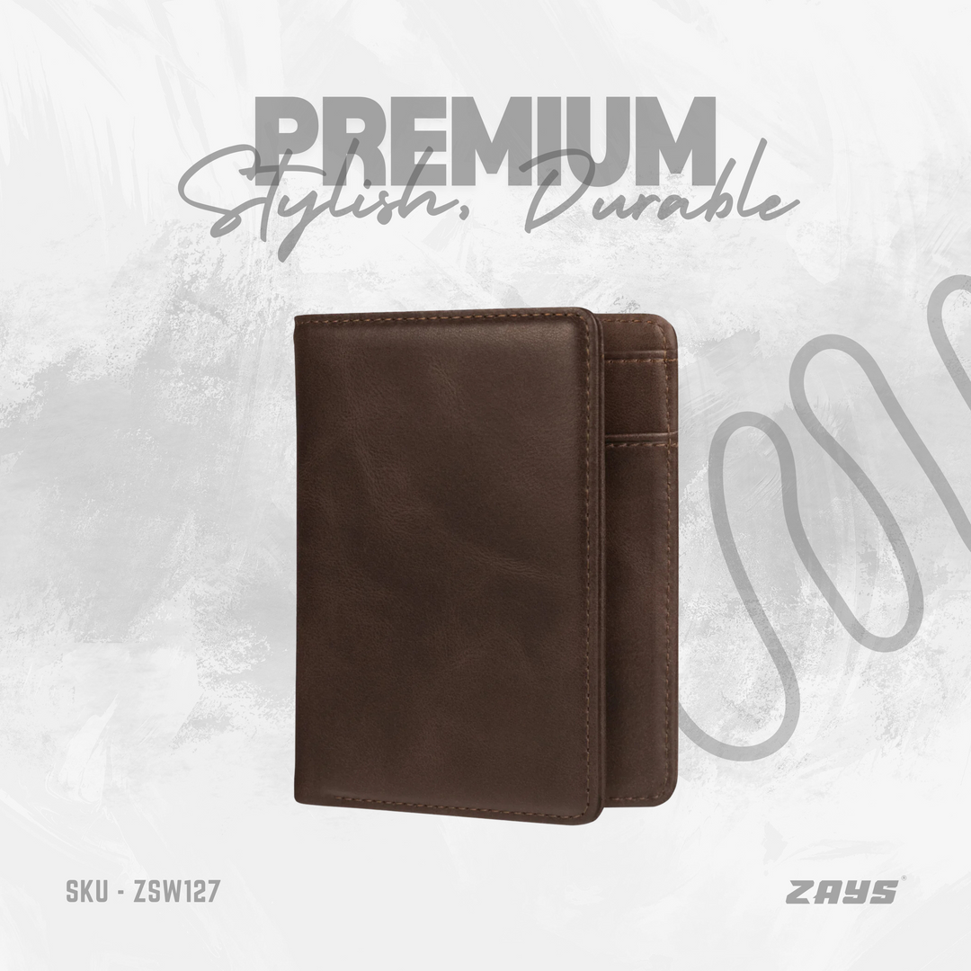 Zays Premium Handcrafted Slim Bifold Leather Short Wallet for Men & Women - Personalized Top-Grain Leather Wallet - Compact, Durable & Stylish