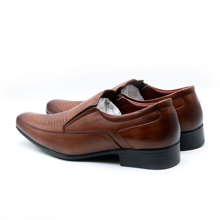 ZAYS Premium Brown Leather Formal Shoes for Men - Stylish, Durable, and Comfortable Footwear | Perfect for Office & Special Occasions (SF120)