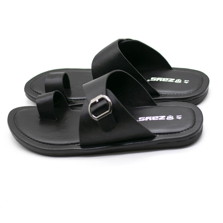 ZAYS Premium Leather Sandal for Men - Stylish Black Sandals | Comfortable & Durable Footwear | ZA12