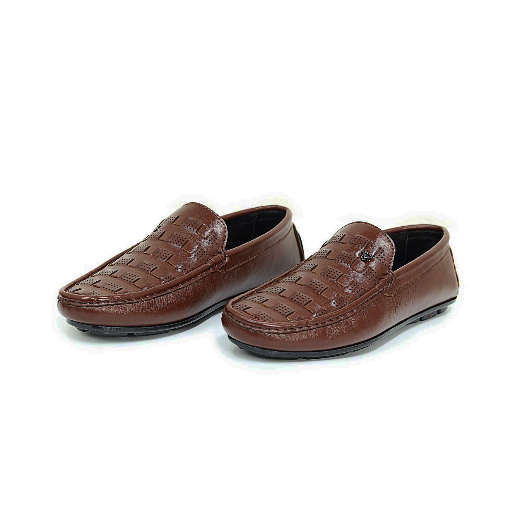 Zays Leather Loafer Shoe For Men (Chocolate) - SF51