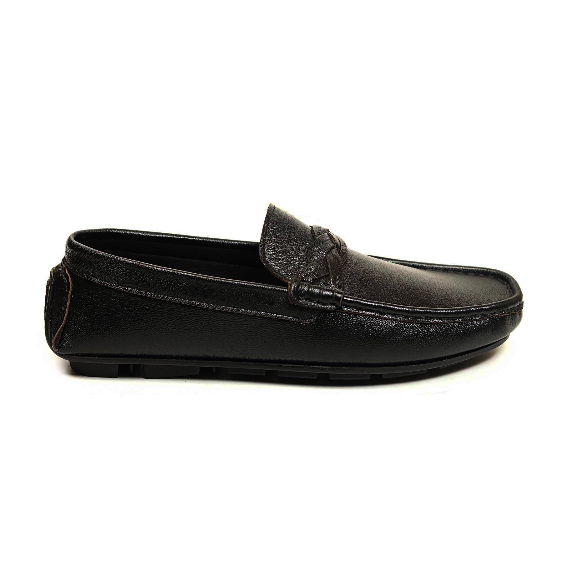 Zays Leather Trendy Loafer For Men (Black) - SF85