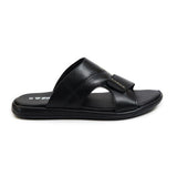 Zays Leather Sandal For Men (Black) - ZA05