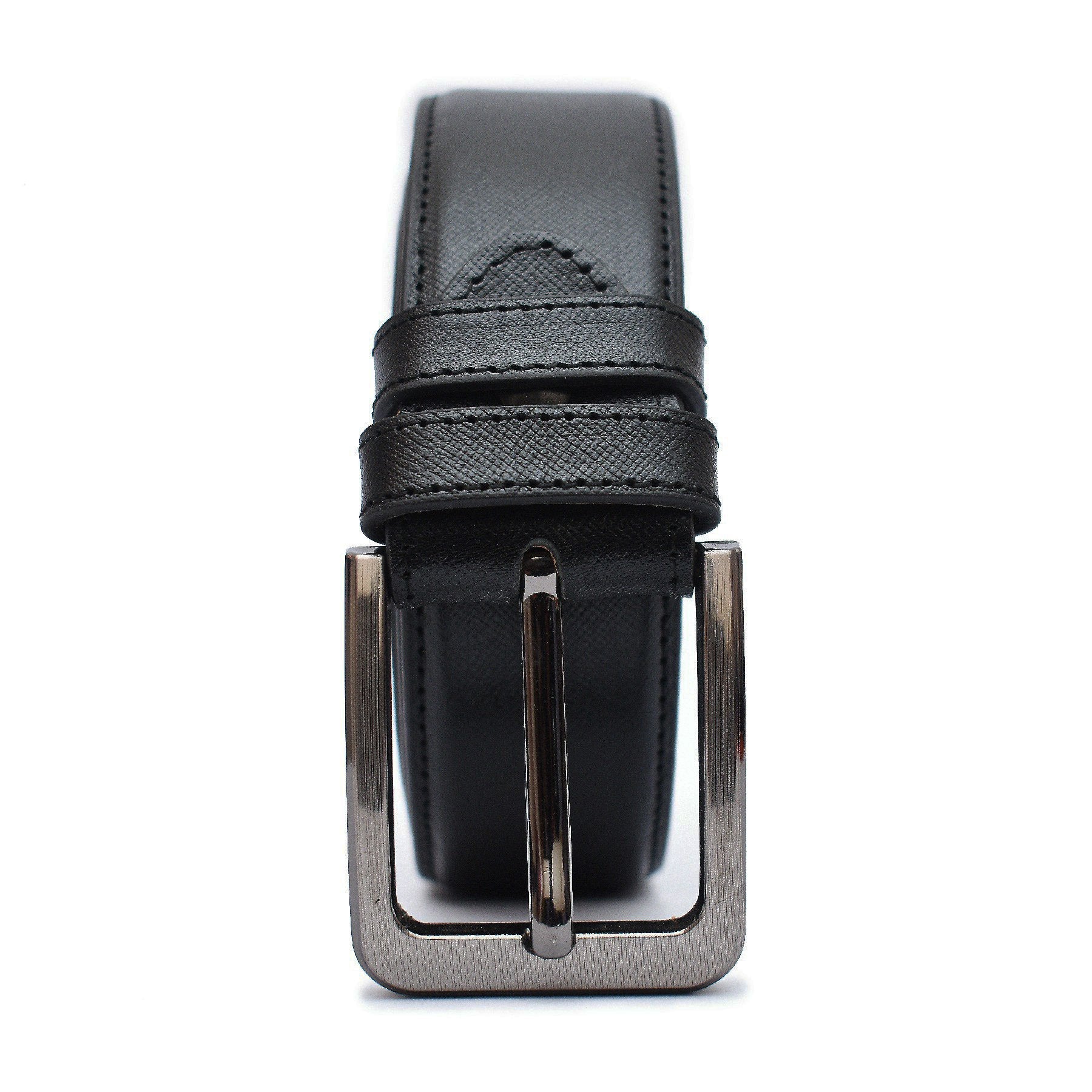 Zays Saffiano leather Belt for Men - (Black) ZAYSBL21