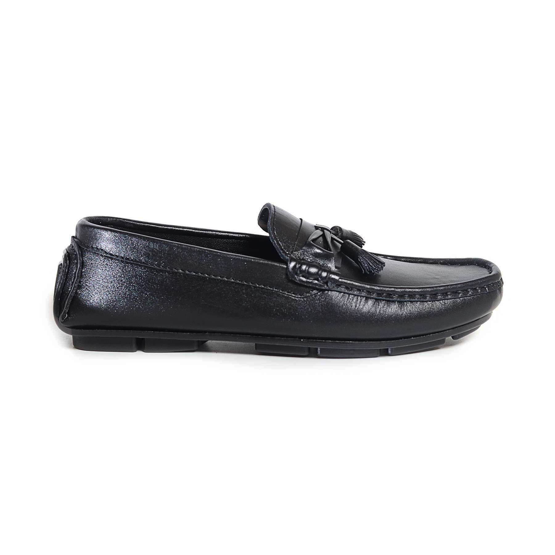Zays Leather Trendy Loafer For Men (Black)- SF73