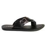 Zays Leather Sandal For Men (Black) - AD71