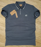 Imported Super Premium Cotton Polo Shirt For Men (ZAX04) - Grey
