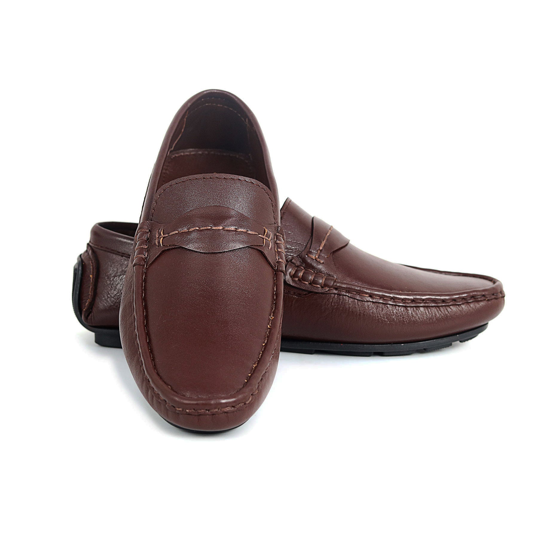 Zays Leather Loafer Shoe For Men (Chocolate) - ZAYSSF36