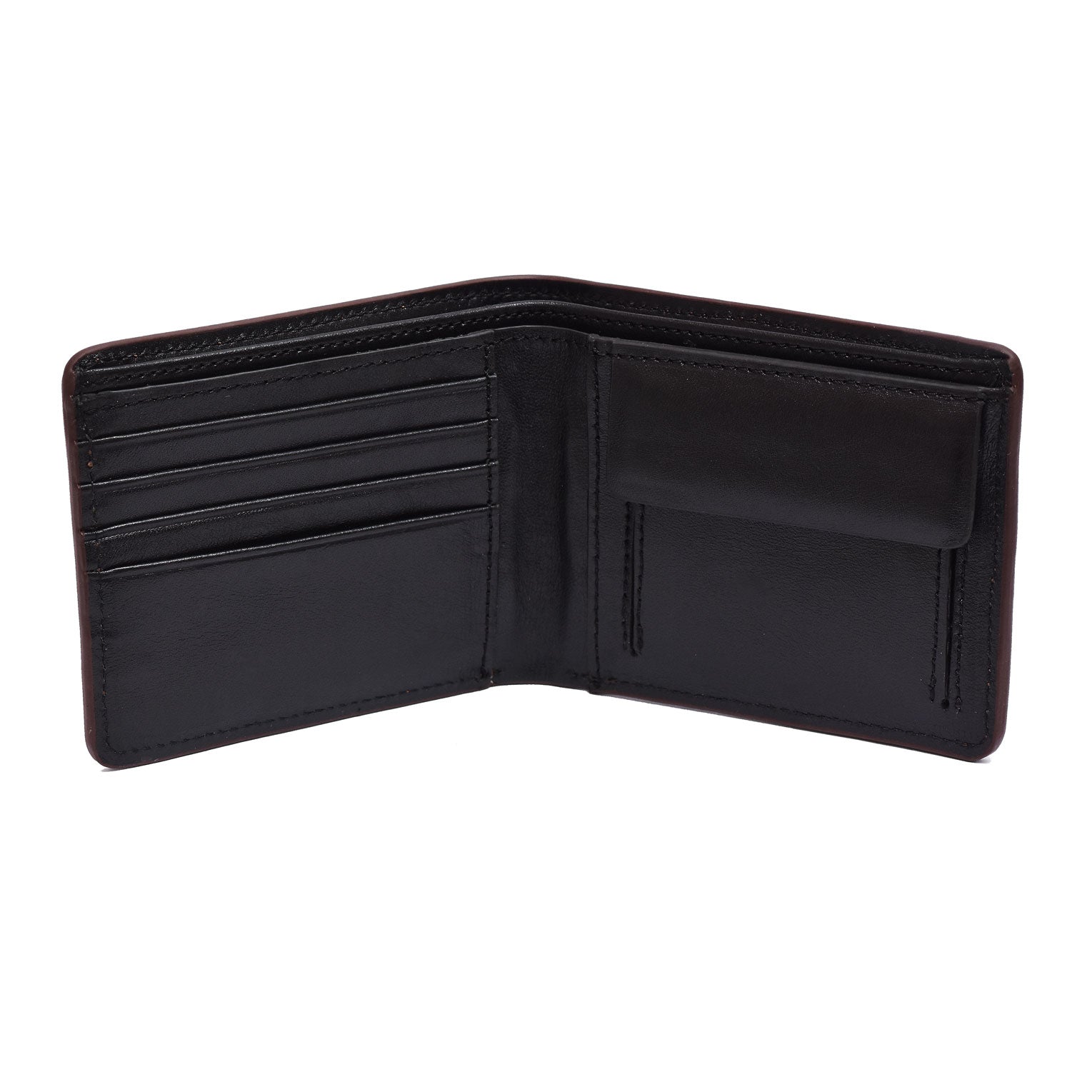 Zays Premium Oil Pull Up Leather Short Wallet for Men - Red Brown (ZAYSWL19)
