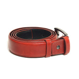 Zays Oil Pull Up Leather Belt For Men (Red Brown) - BL28