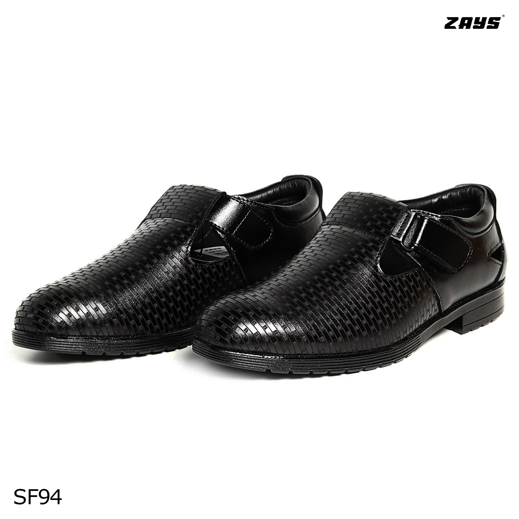Zays Leather Premium Casual Shoe For Men (Black) - SF94