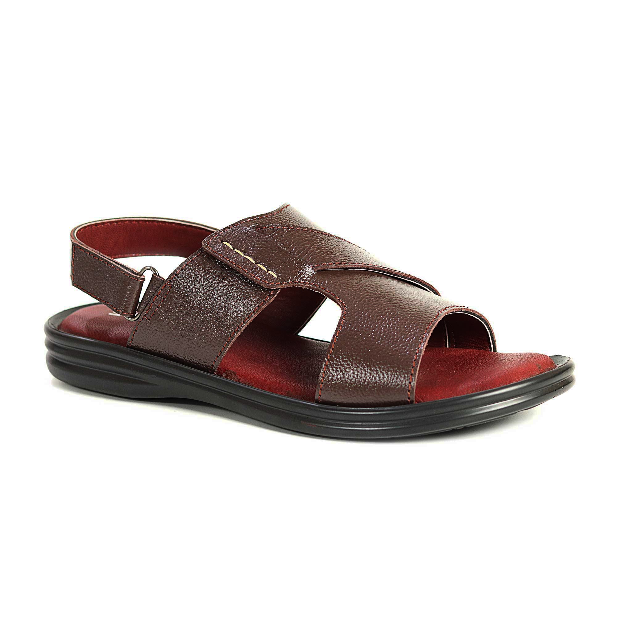Zays Leather Sandal For Men (Chocolate) - AD69