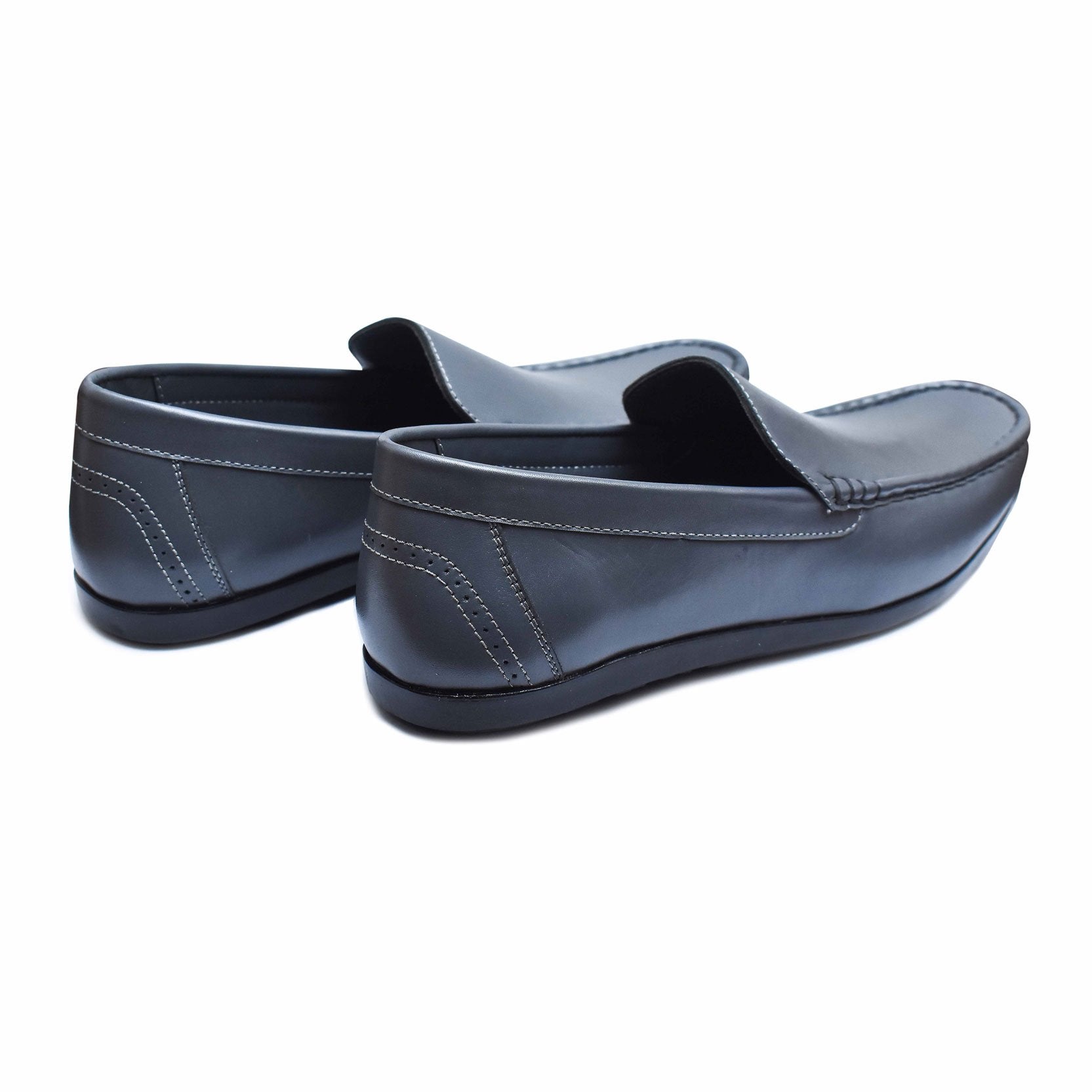 Zays Premium Leather Loafer Shoe For Men (Navy Grey) - ZAYSFS109