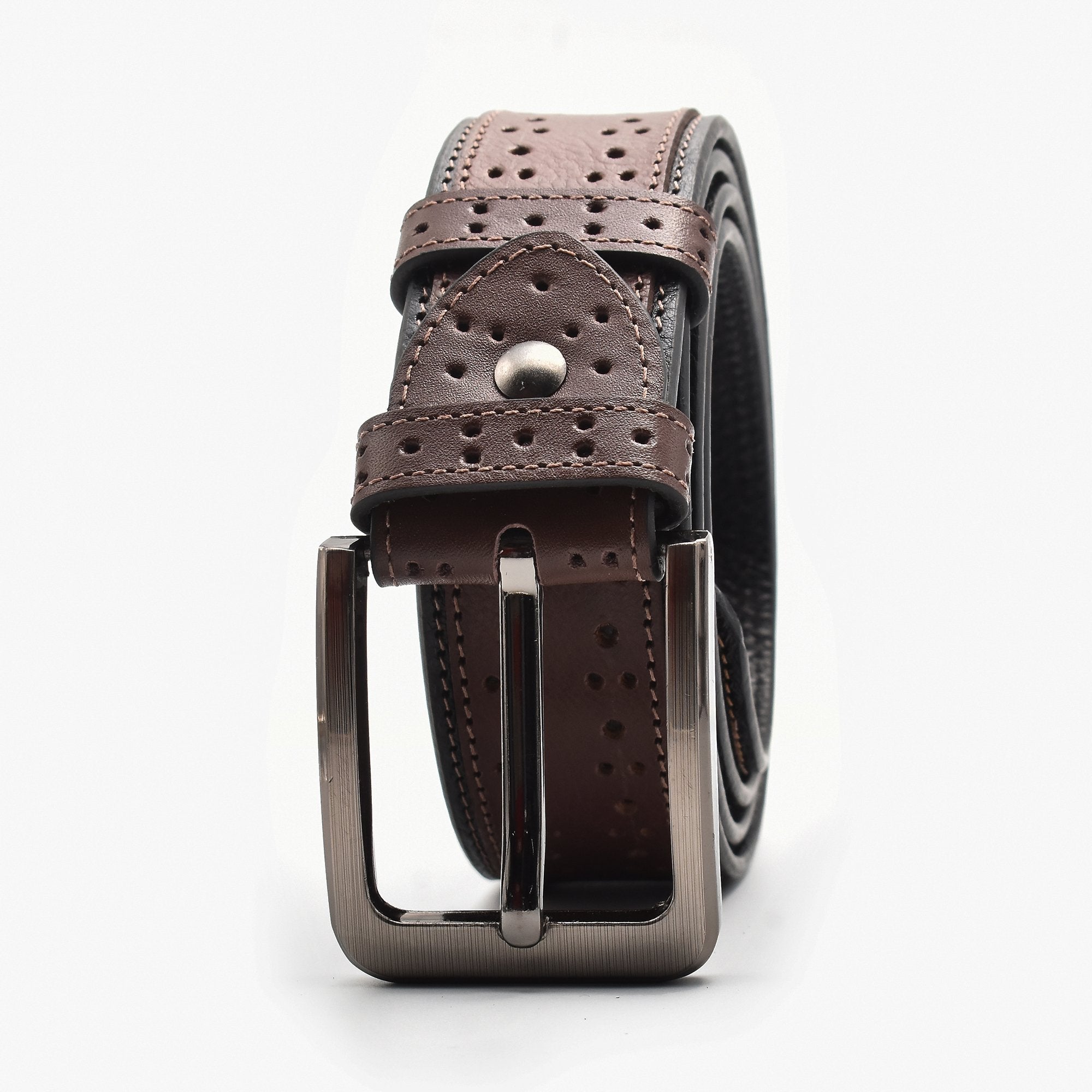 Zays Leather Belt for Men - (Chocolate) ZAYSBL07