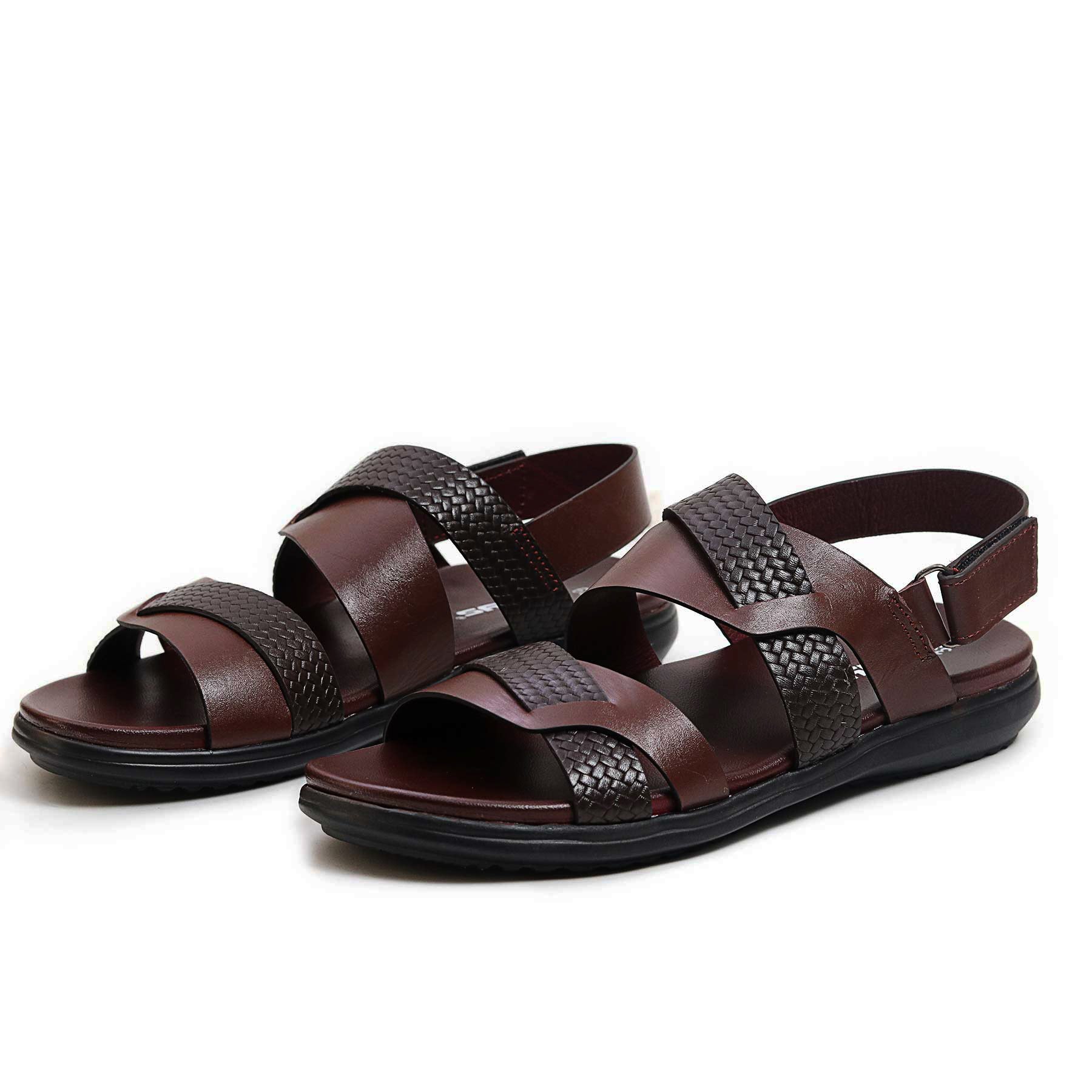 Zays Leather Sandal For Men (Chocolate) - ZA04