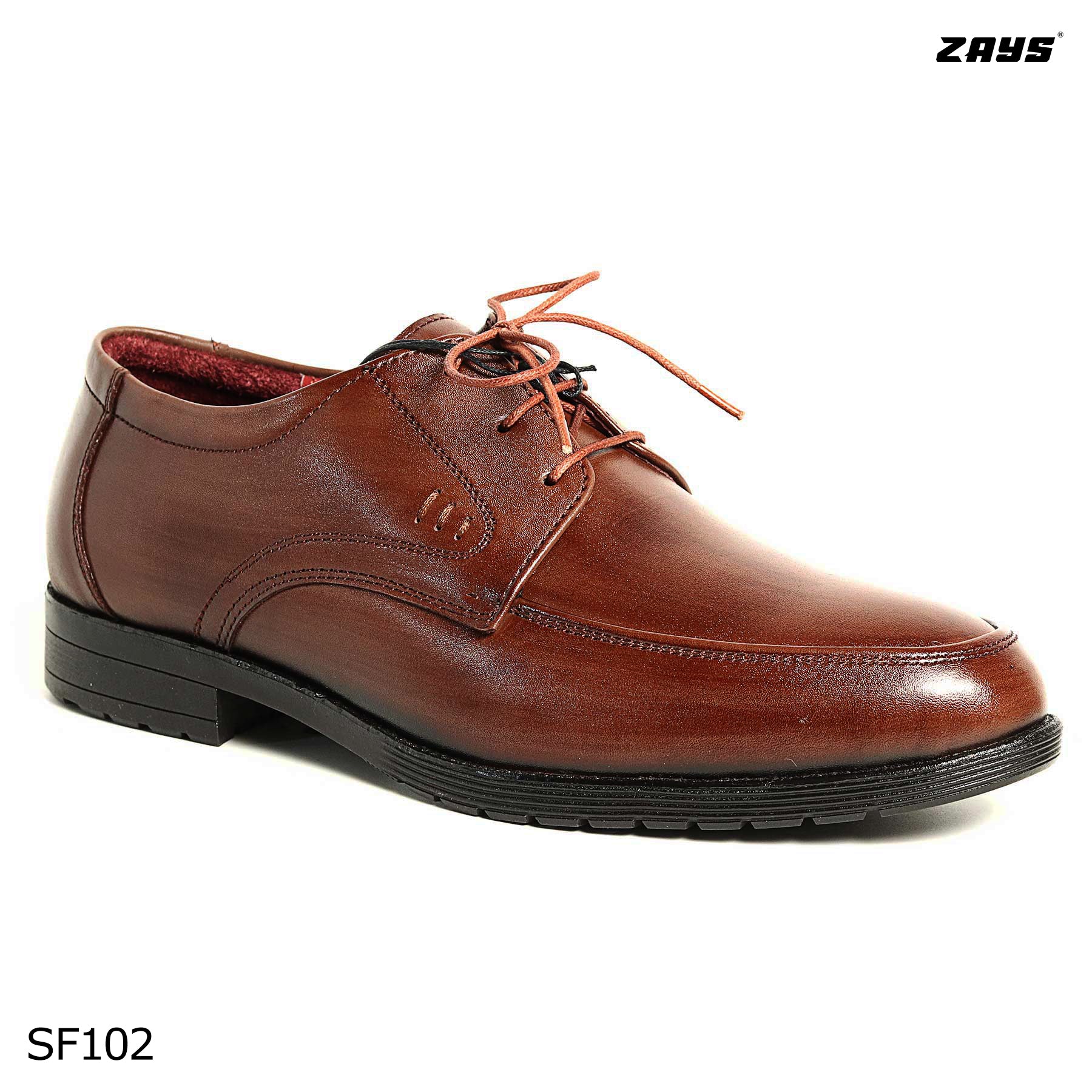Zays Leather Premium Formal Shoe For Men (Brown) - SF102