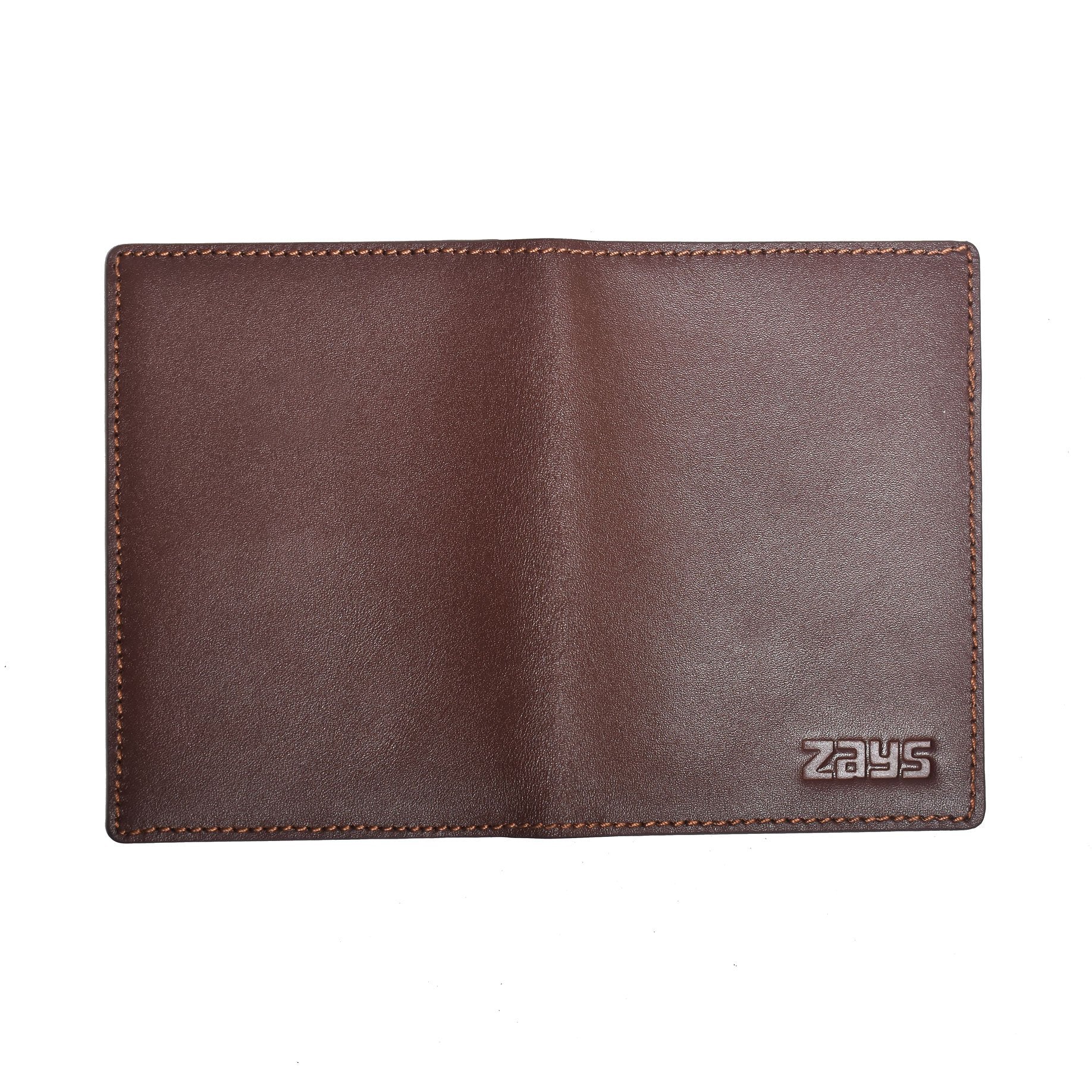 Zays Leather Passport Cover Holder For MRP Passport - Chocolate (ZAYSPCH02)