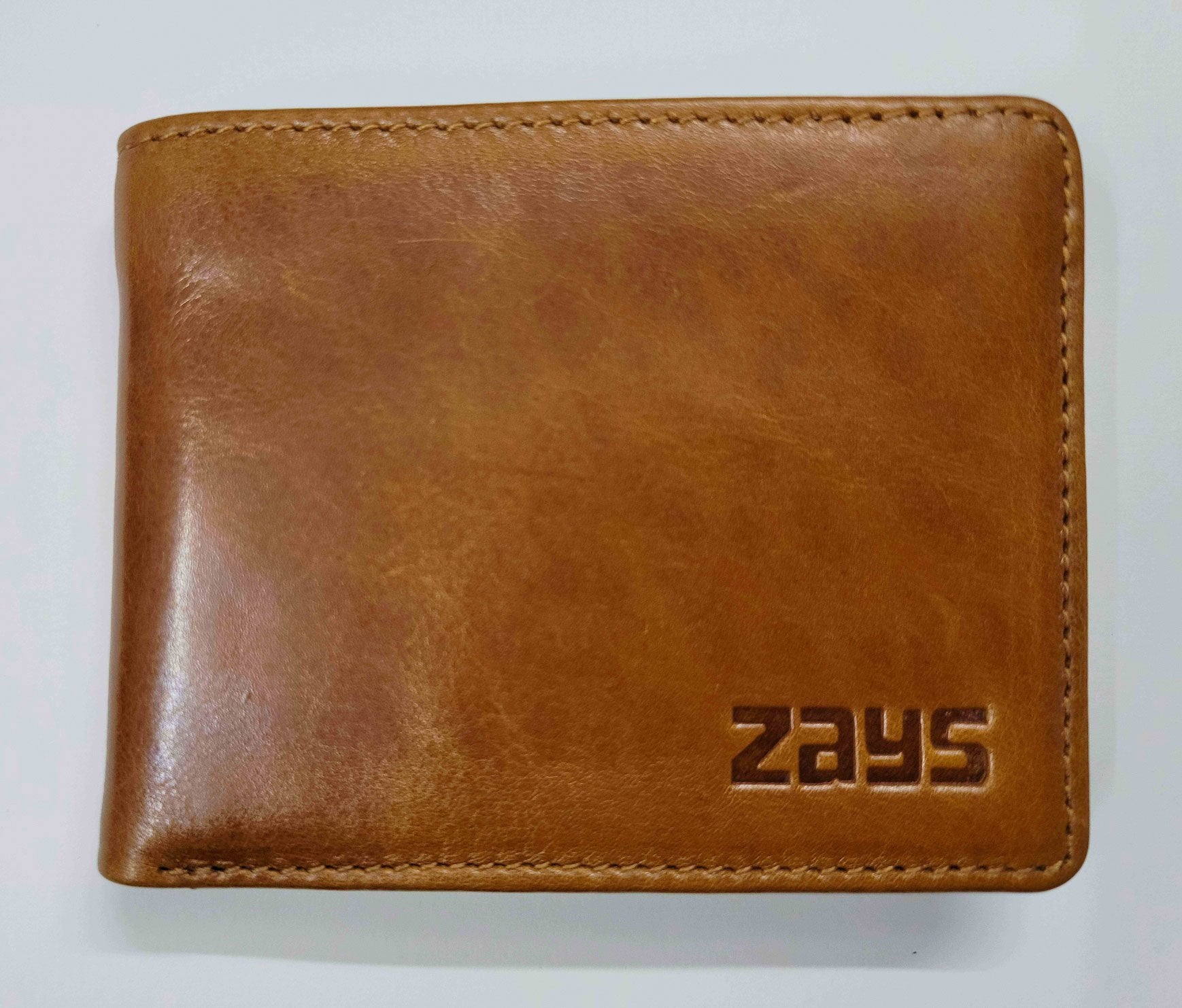 Zays Oil Pull Up Leather Short Wallet for Men - Brown (ZAYSWL18)