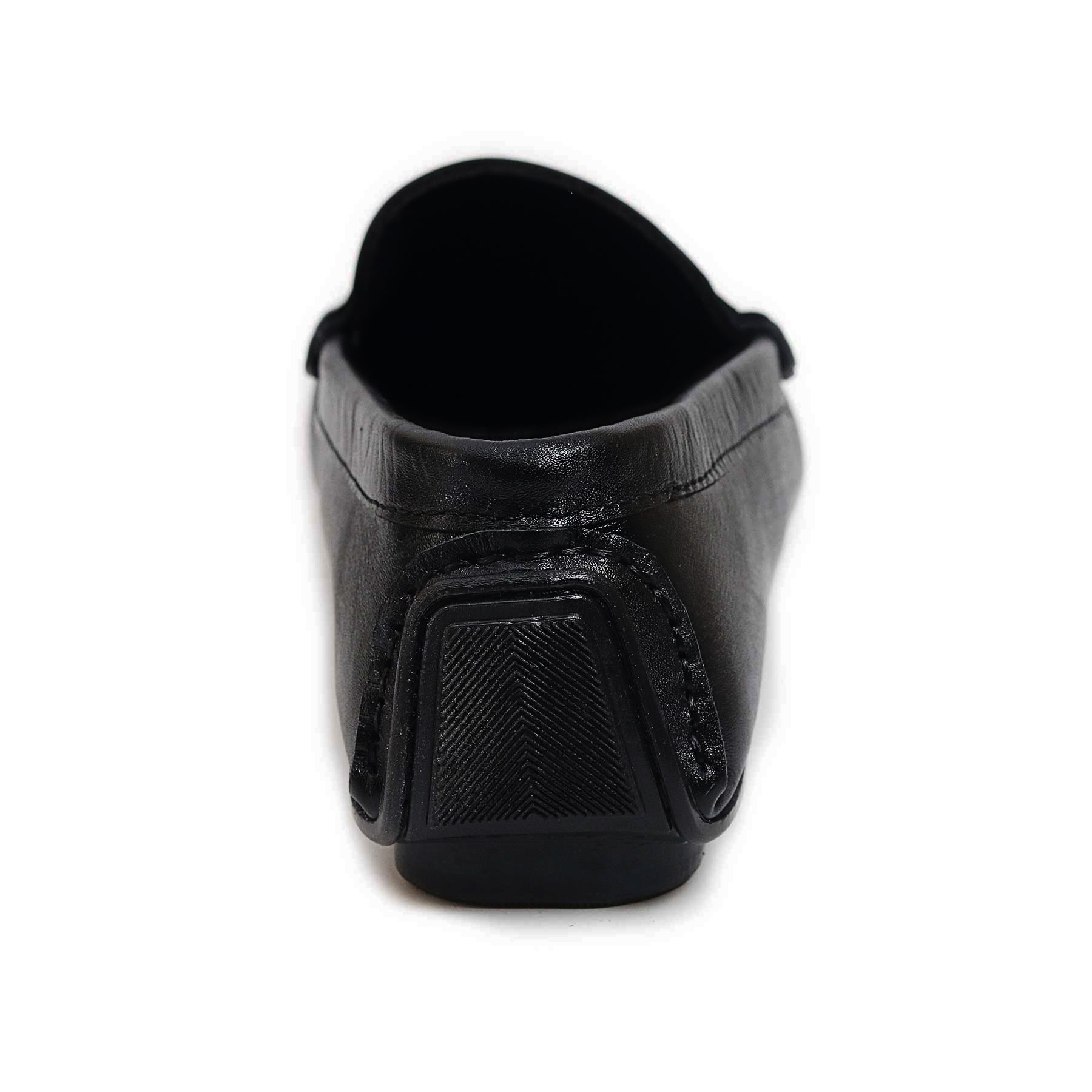 Zays Leather Loafer Shoe For Men (Black) - SF77