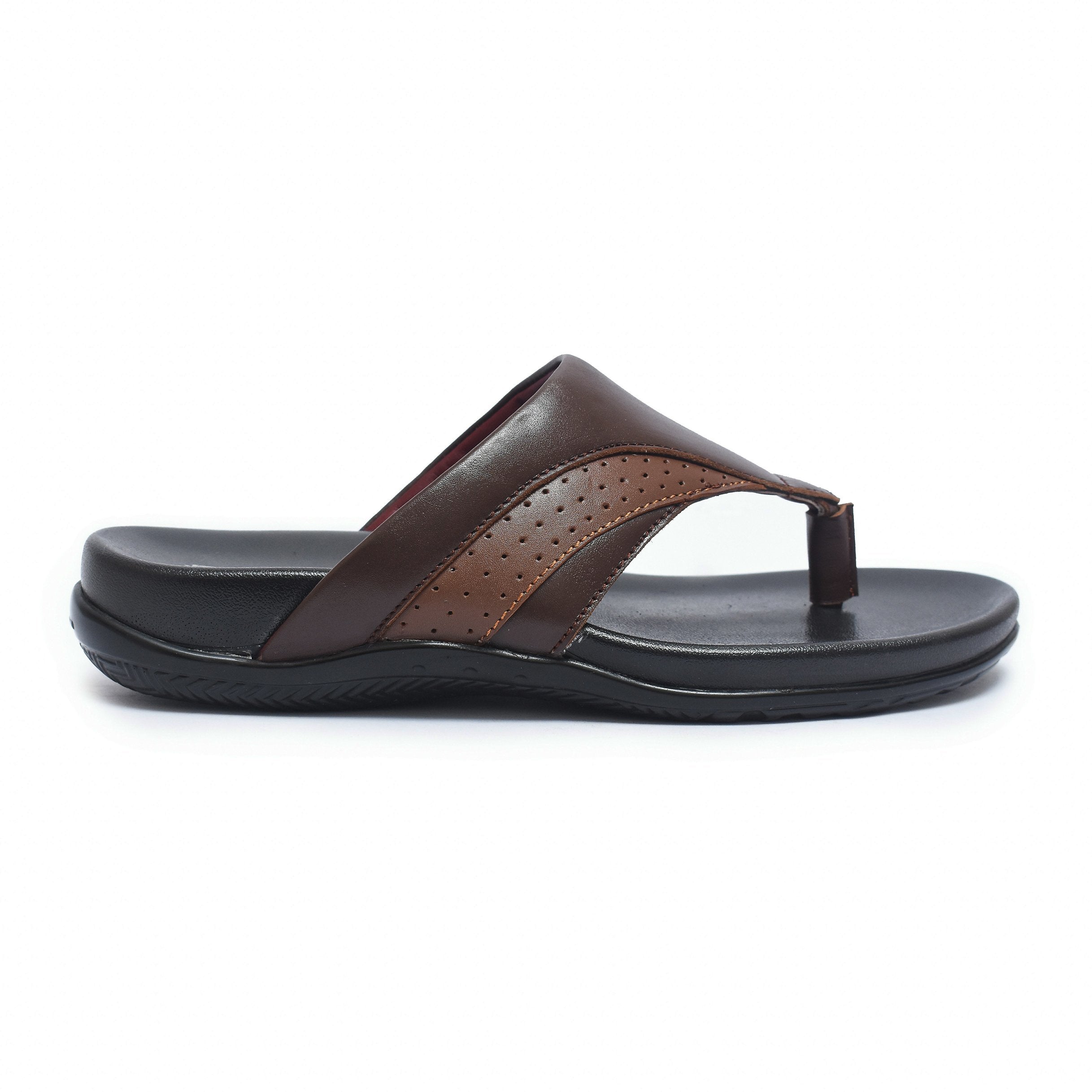 Zays Premium Leather Sandal For Men (Chocolate) - ZAYS-A-79