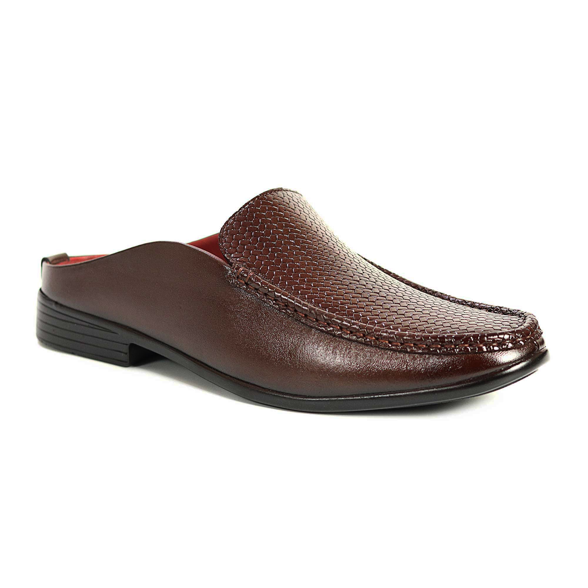 Zays Leather Premium Half Shoe For Men (Chocolate) - SF67