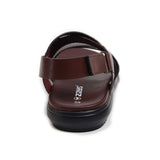 Zays Leather Sandal For Men (Chocolate) - ZA04