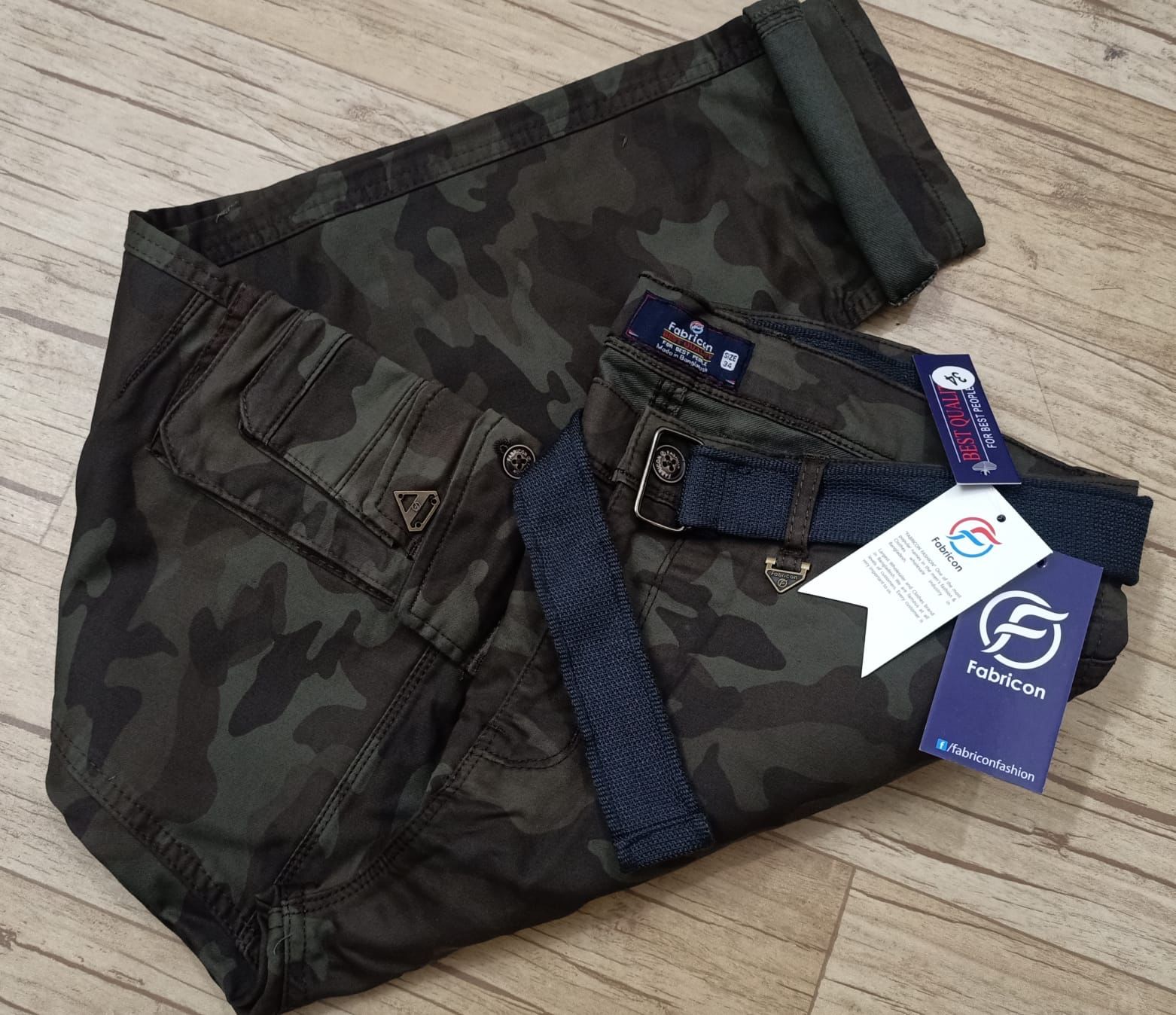 Super Premium Cargo Pants (6 pockets) For Men (SC05) - Army Green