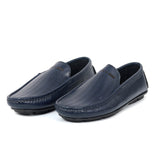 Zays Leather Loafer Shoe For Men (Dark Navy) - ZAYSSF38