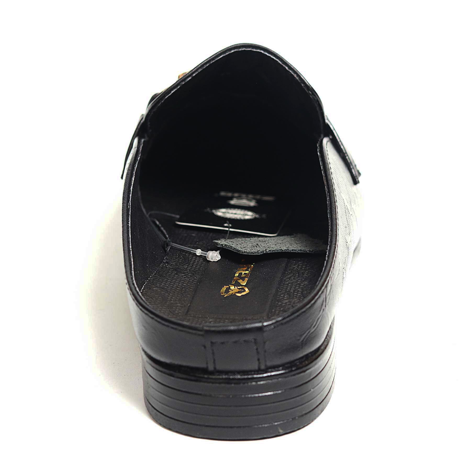 Zays Leather Premium Half Shoe For Men (Black) - SF86
