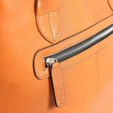 Zays Premium Leather Fashionable Ladies Tote Bag (Orange) - ZAYSBG12
