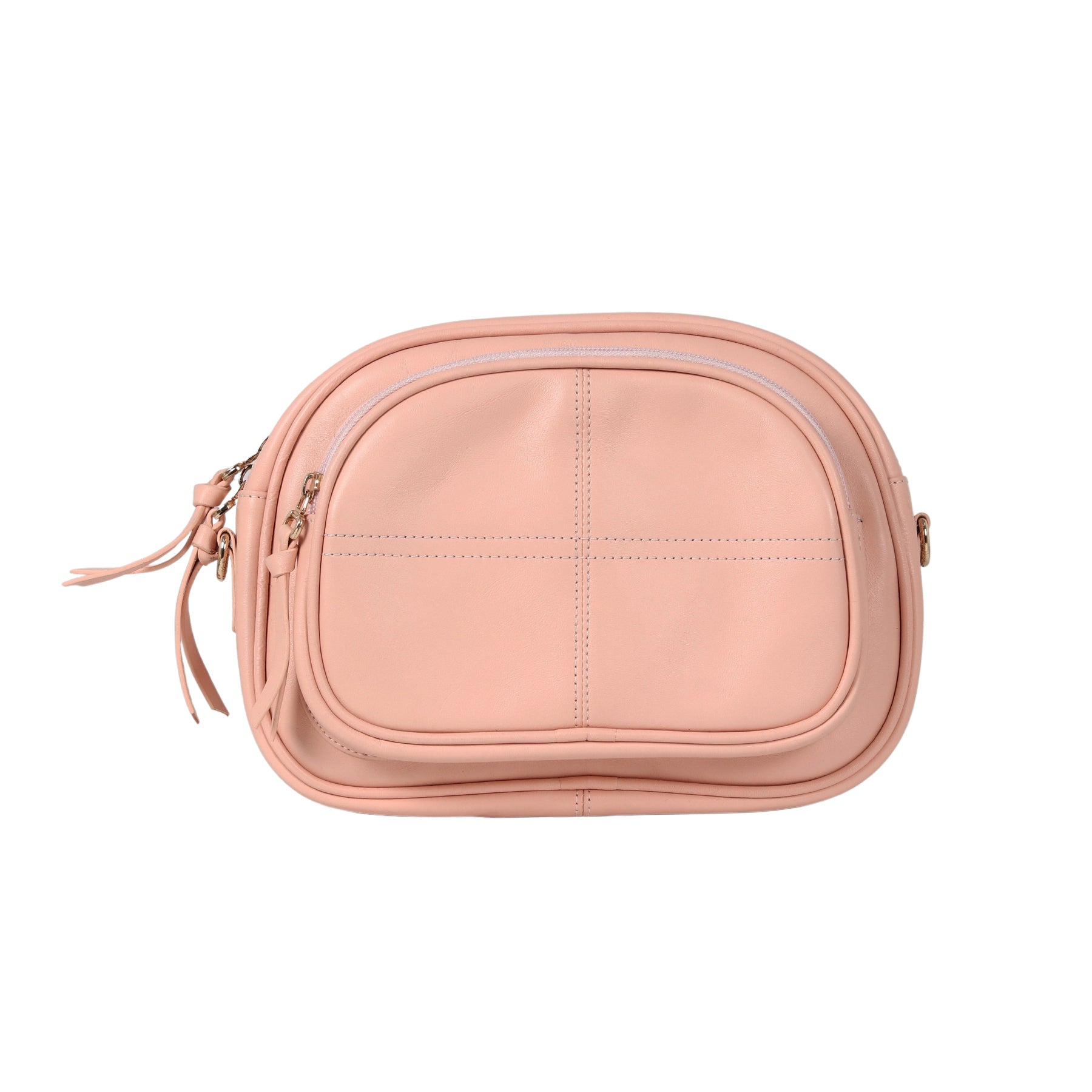 Zays Premium Leather Fashionable Ladies Hand Bag (Light Pink) - ZAYSBG08