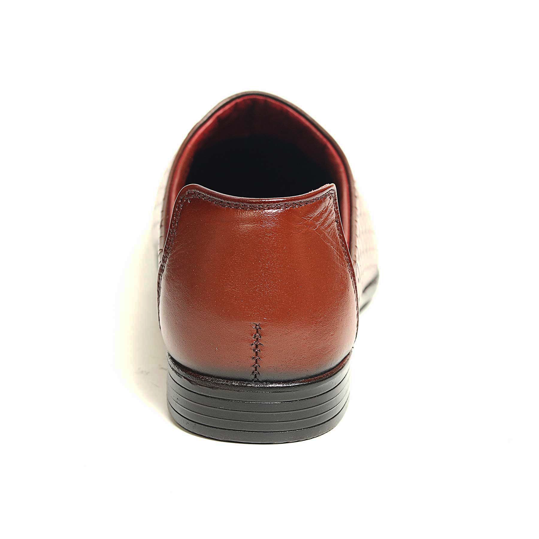Zays Leather Premium Half Shoe For Men (Brown) - SF93