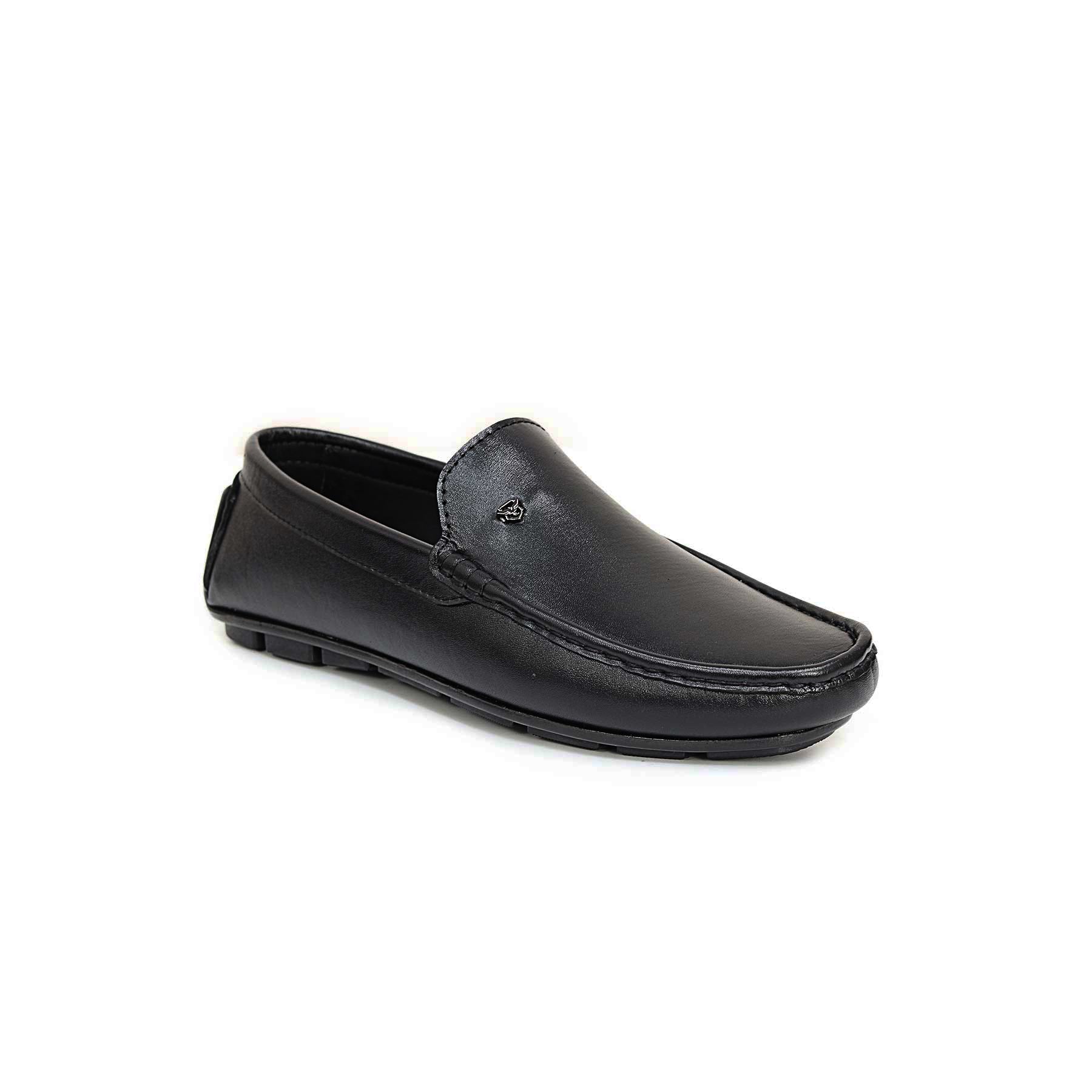 Zays Leather Loafer Shoe For Men (Black) - SF53
