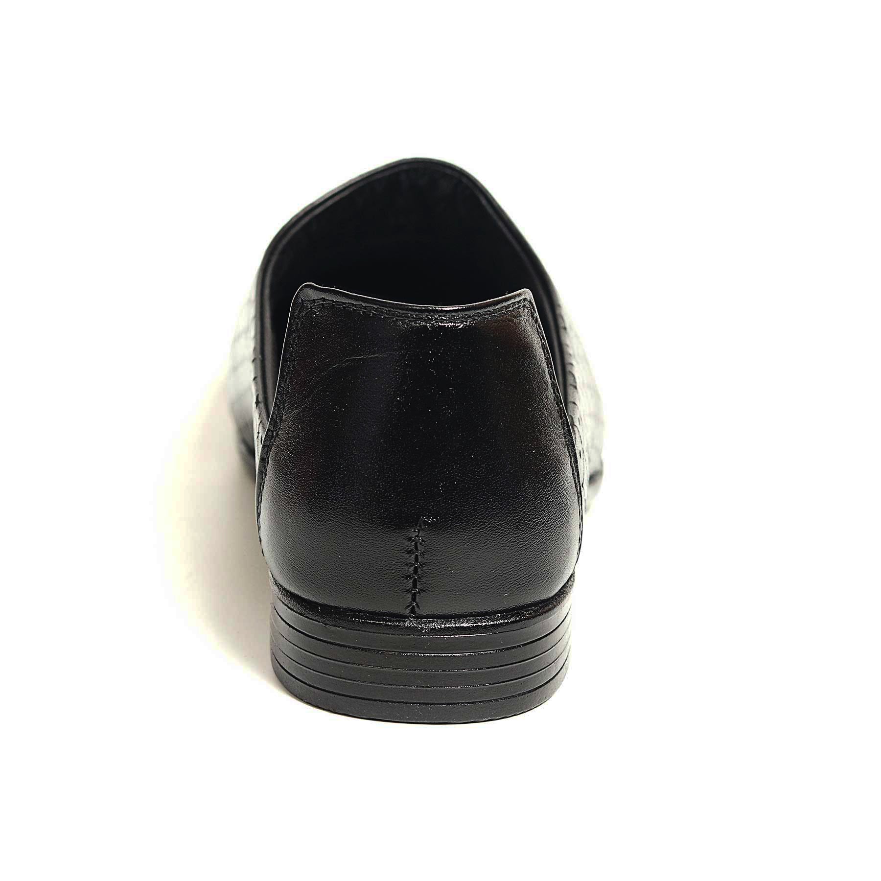 Zays Leather Premium Half Shoe For Men (Black) - SF92