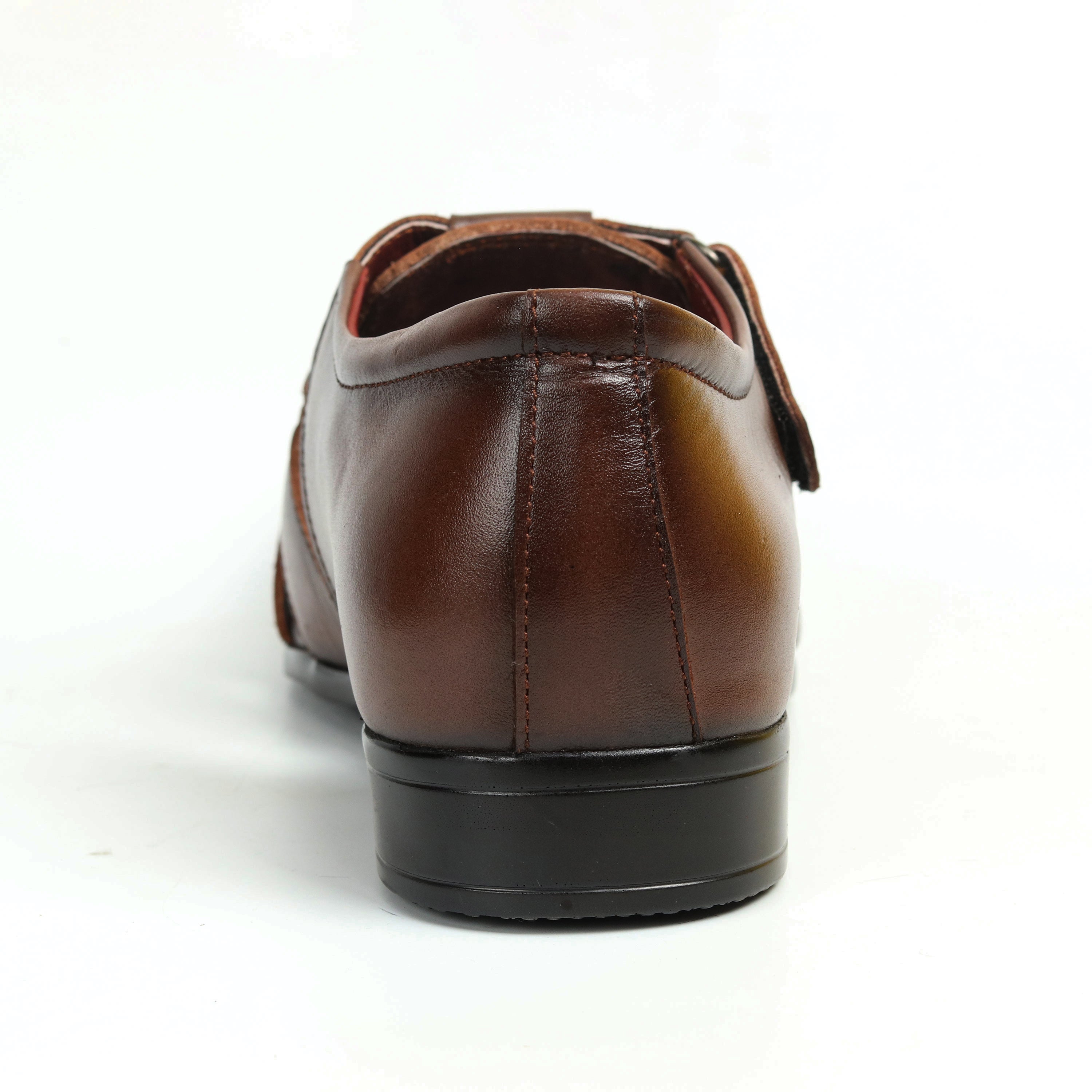 Zays Leather Premium Close Sandal For Men (Brown) - ZAYSSF12