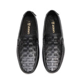 Zays Leather Loafer Shoe For Men (Black) - SF50