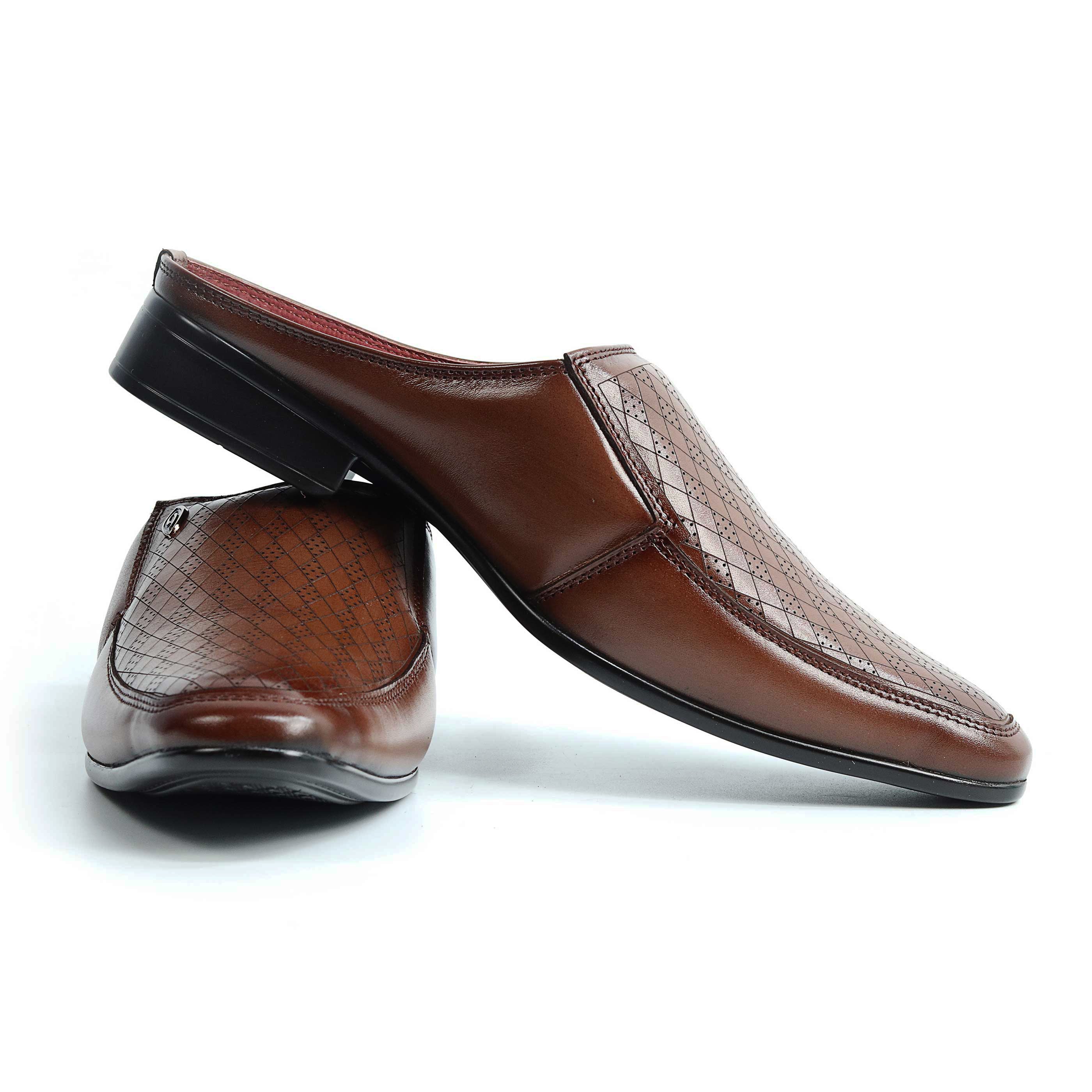 Zays Leather Premium Half Shoe For Men (Brown) - ZAYSSF20