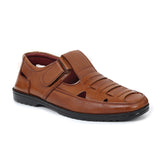 Zays Premium Leather Close Sandal For Men (Brown) - ZAYSSF33