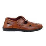 Zays Premium Leather Close Sandal For Men (Brown) - ZAYSSF33