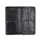 Zays Premium Leather Multifunctional Long Mobile Wallet for Men - Black (ZAYSWL28)