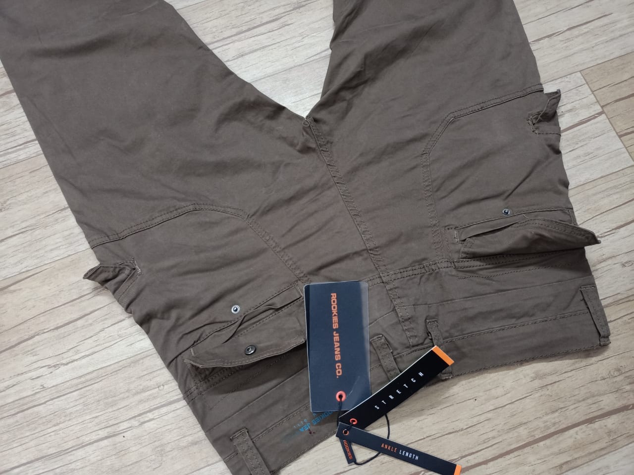 Super Premium Cargo Pants (6 pockets) For Men (KP05) - Olive