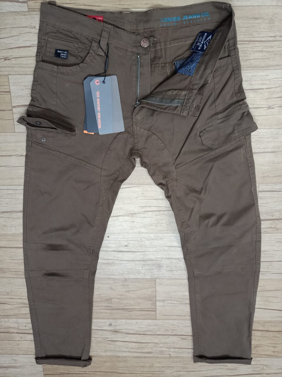 Super Premium Cargo Pants (6 pockets) For Men (KP05) - Olive